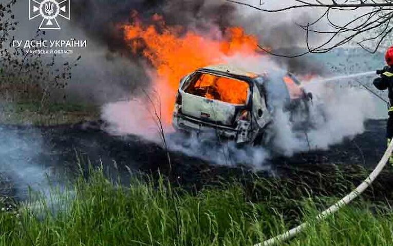 На Білоцерківщині вщент згорів автомобіль