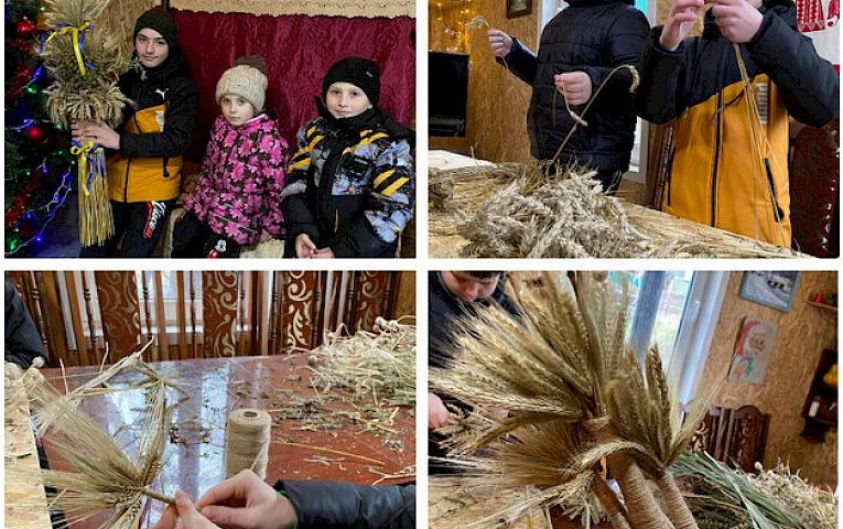 Різдвяні традиції: учні Дерев’янської гімназії вчились виготовляти Дідуха