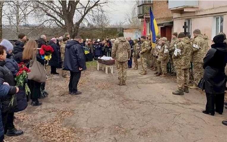 У Бердичеві поховали полеглого Вадима Кісілюка, котрий останні роки проживав в Обухові